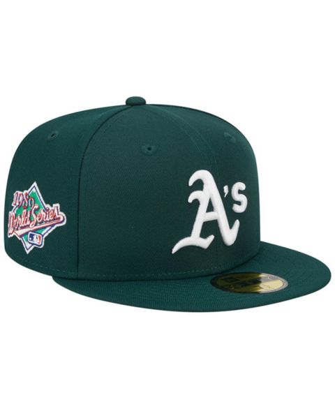 Мужская кепка New Era Green Oakland Athletics 1989 World Series Team Color 59FIFTY Fitted Hat