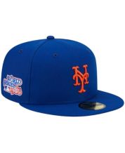 Men’s Mitchell & Ness New York Mets Legend Slub Henley Royal and Orange  Baseball Shirt