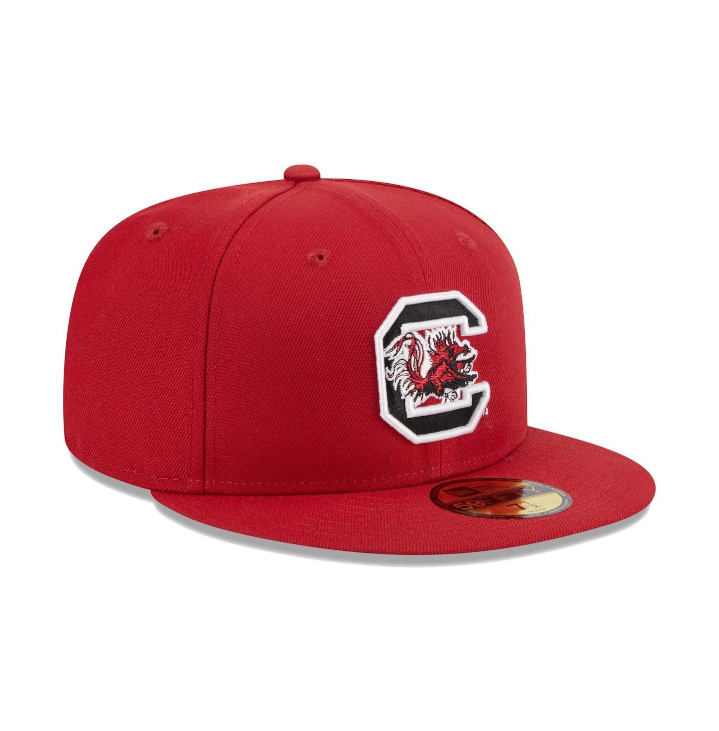 Мужская кепка New Era Garnet South Carolina Gamecocks Evergreen 59FIFTY Fitted Hat — фото 4