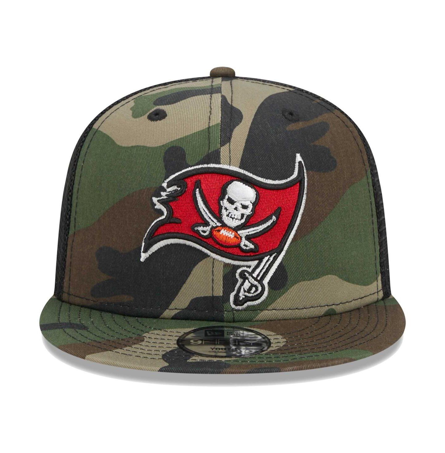 Детская кепка New Era Camo Tampa Bay Buccaneers Main Trucker 9FIFTY Snapback Hat — фото 3