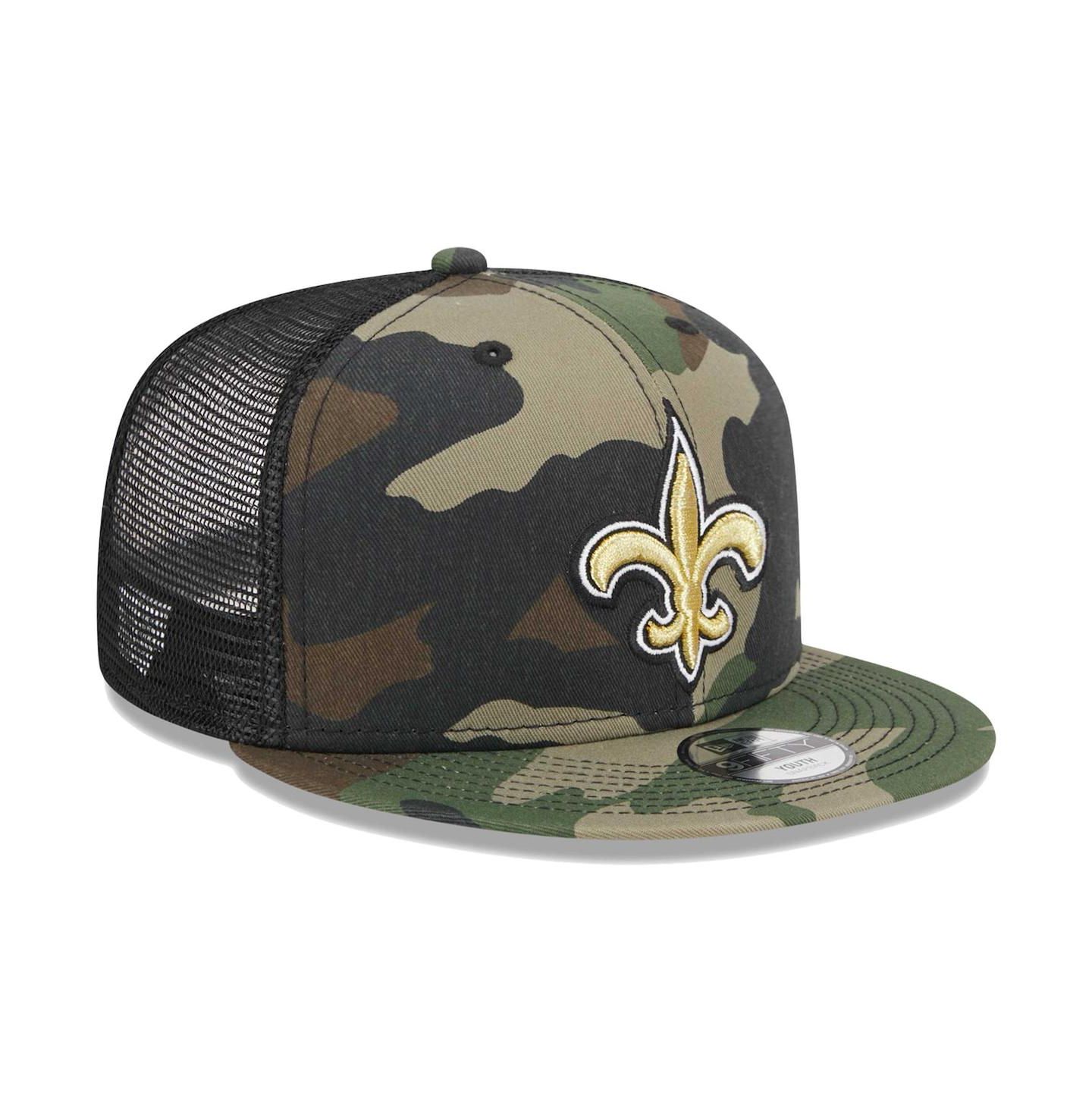 Детская кепка New Era Camo New Orleans Saints Main Trucker 9FIFTY Snapback Hat — фото 4