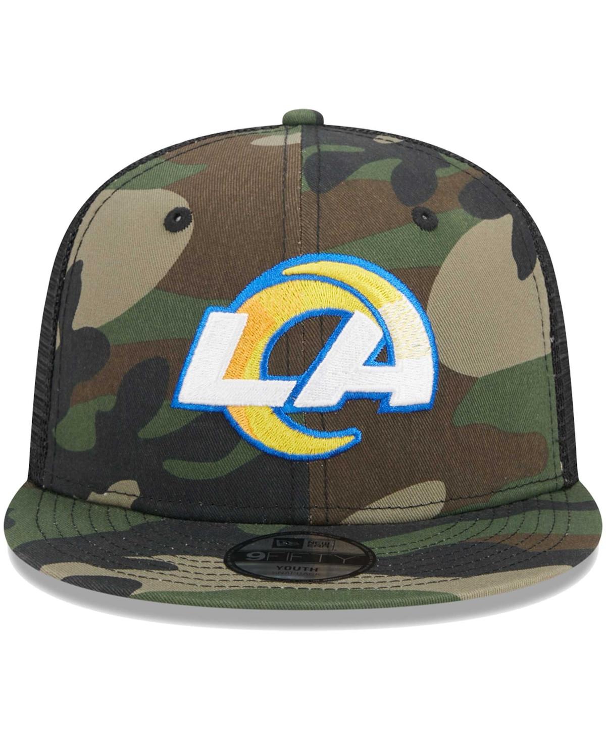 New Era Big Boys And Girls  Camo Los Angeles Rams Main Trucker 9fifty Snapback Hat In Camo