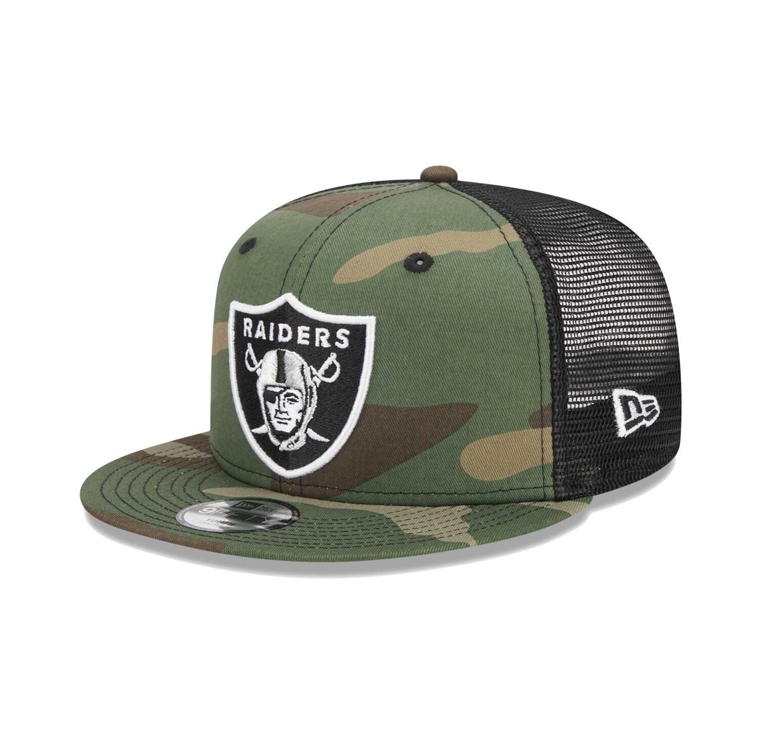 Big Boys and Girls Camo Las Vegas Raiders Main Trucker 9FIFTY Snapback Hat