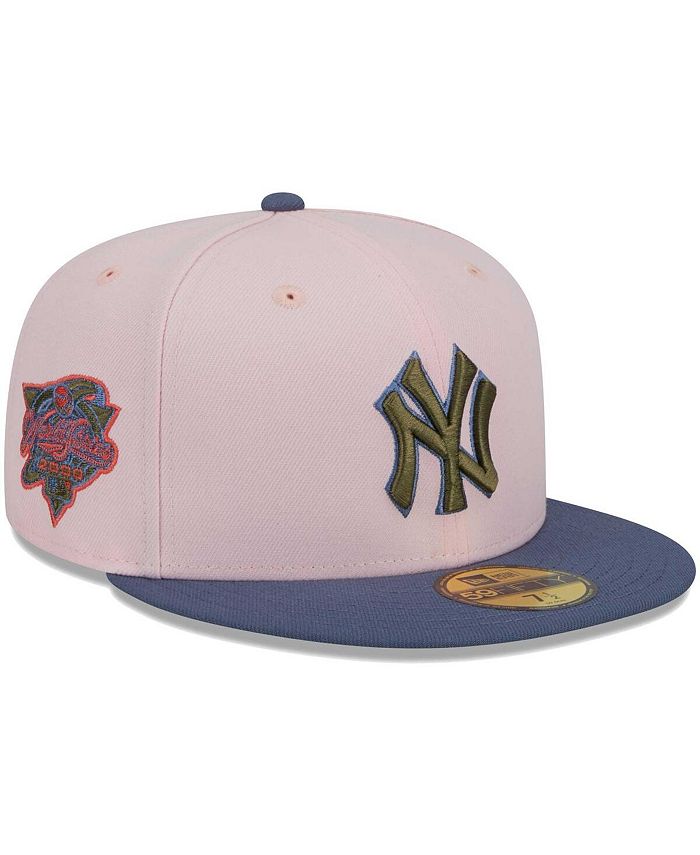 New Era Men's Pink, Blue New York Yankees Olive Undervisor 59FIFTY ...