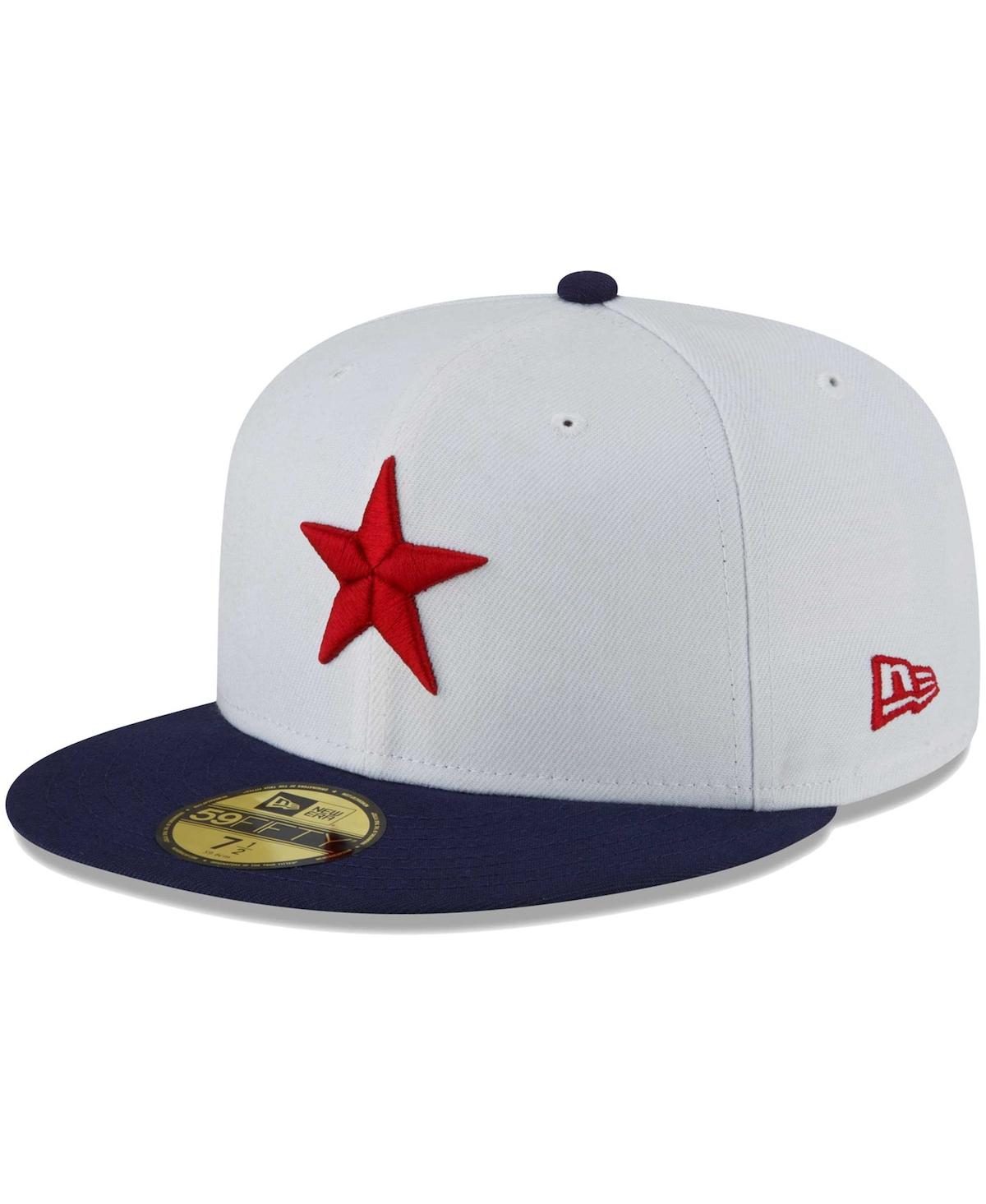 Men's New EraDetroit Stars Cooperstown Collection Turn Back The Clock 59FIFTY Fitted Hat - White