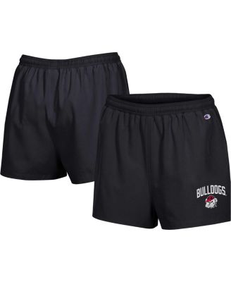 Women's Black Georgia Bulldogs Football Fan High Waist Shorts