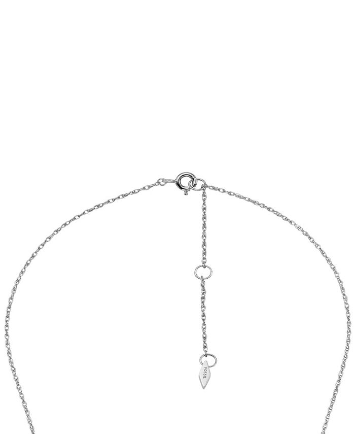 Fossil Sterling Silver Lock Chain Necklace Macy's
