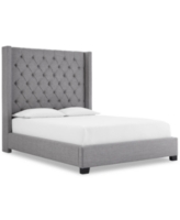 Closeout! Grey Monroe Ii Upholstered King Bed, Created for Macy's - Grey