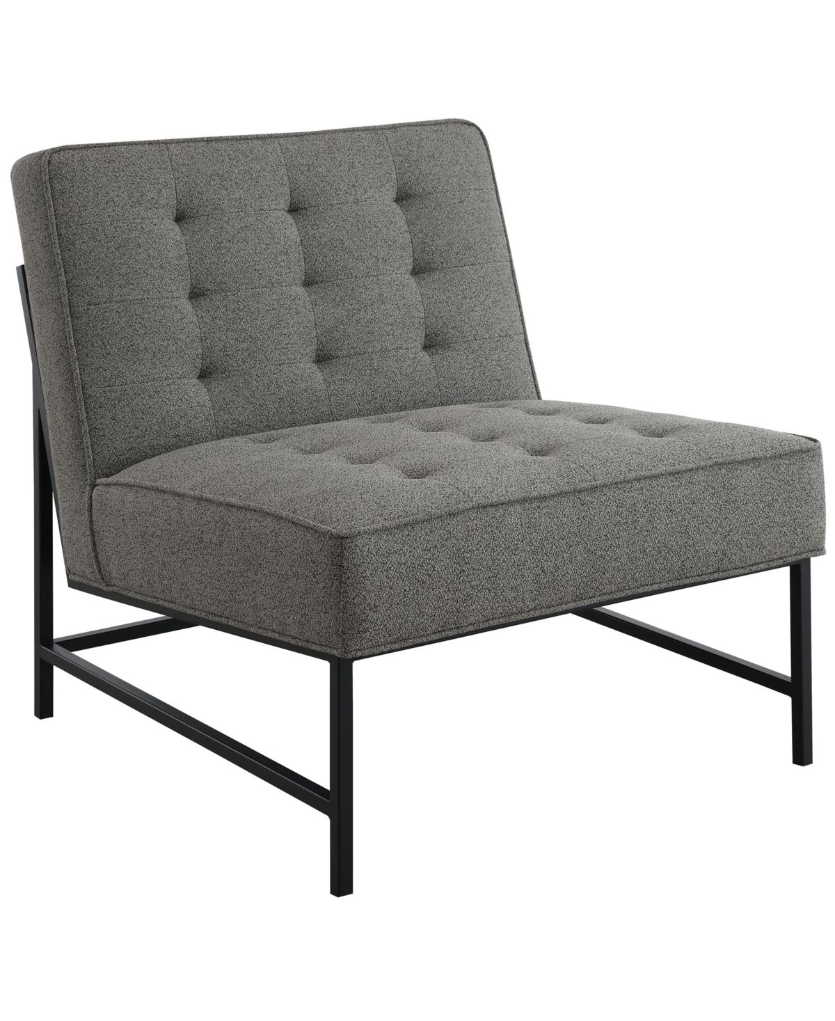 Abbyson Living Astor 32.5 Tufted Fabric Chair In Dark Gray