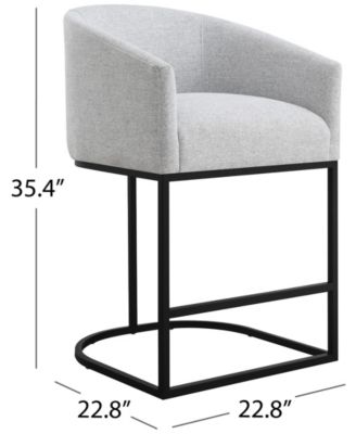 Jace 35.4" Polyester Upholstered Counter Stool