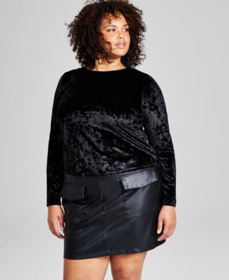 And Now This - Plus Size Velvet Top