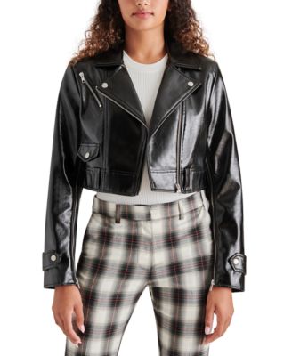 Steve Madden - Women's Maddie Cropped Faux-Leather Jacket
