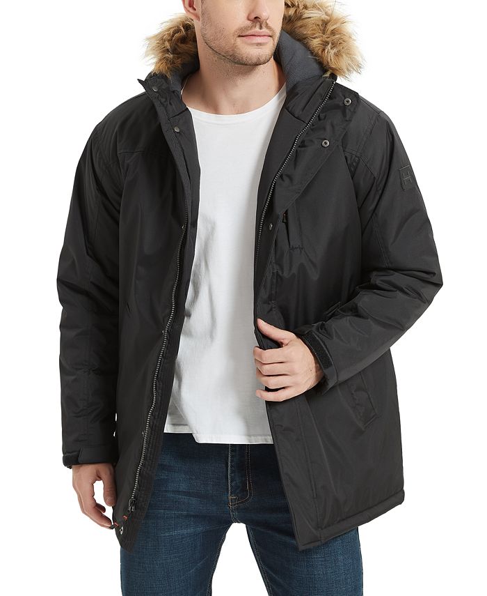 Hawke & Co. Men's Hooded FullZip Snorkel Jacket with FauxFur Trim