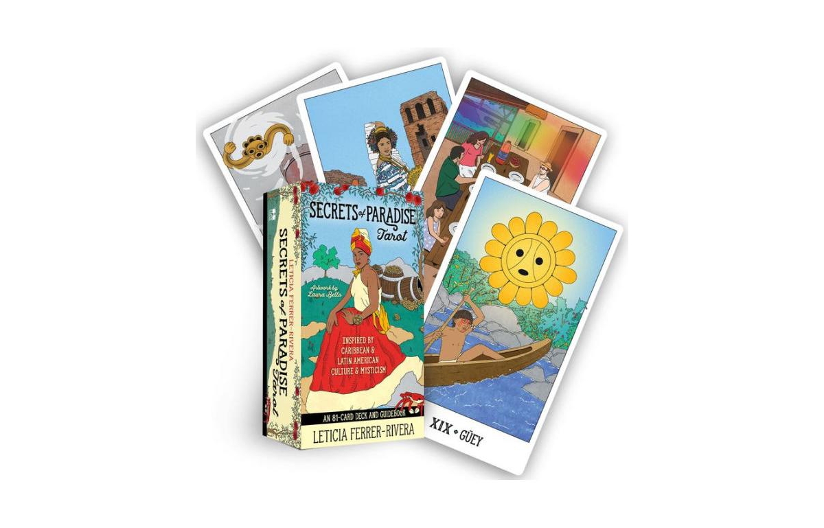 Secrets of Paradise Tarot- An 81-Card Deck & Guidebook Inspired by Caribbean & Latin American Culture & Mysticism by Leticia Ferrer-Rivera