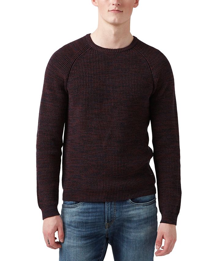 Buffalo David Bitton Men's Washy Crew Neck Sweater Gray Size -M