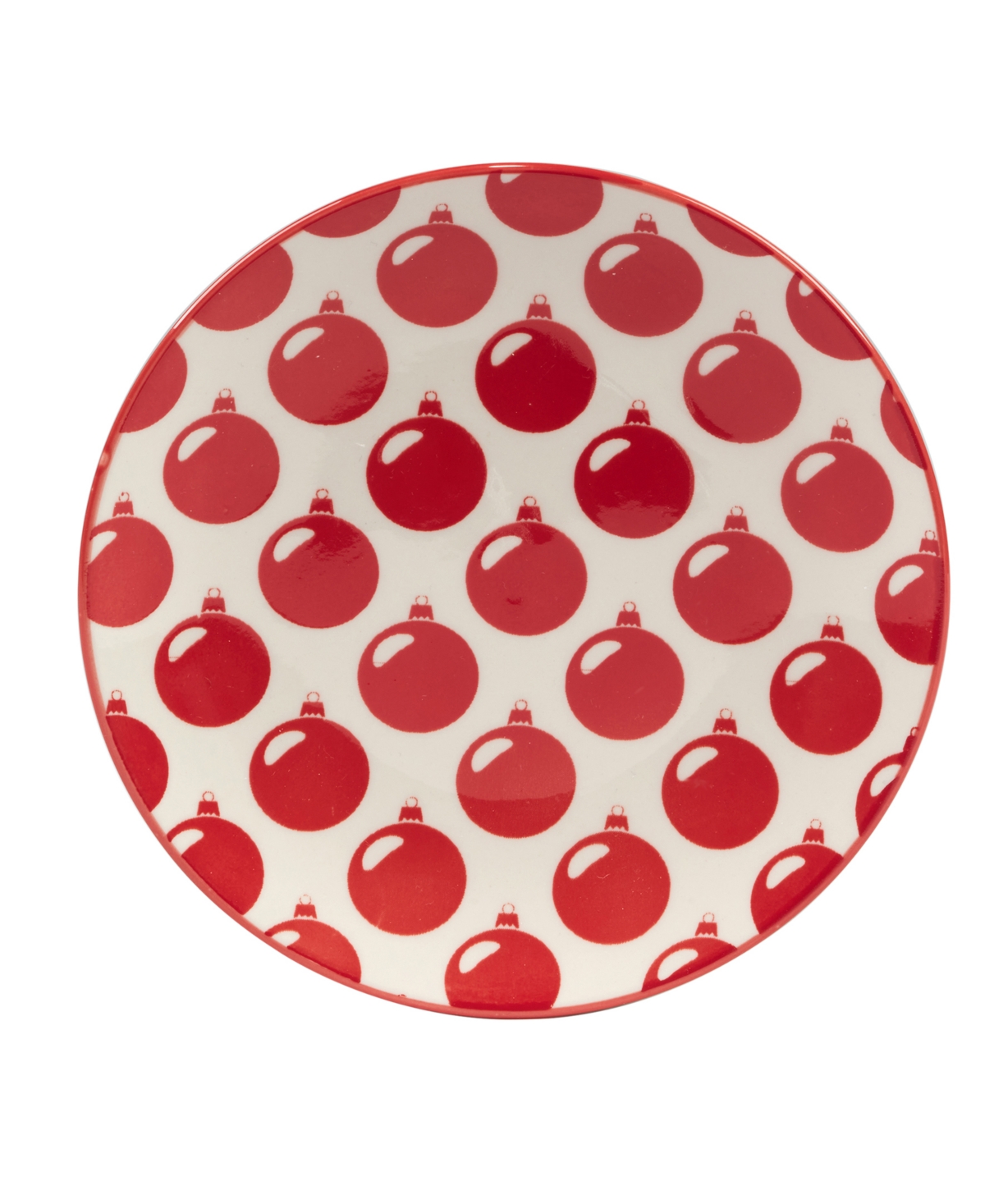 Certified International Peppermint Candy 6" Canape Plates Set of 6, Service for 6
