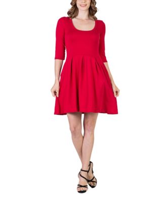 Women's Three Quarter Sleeve Mini Dress
