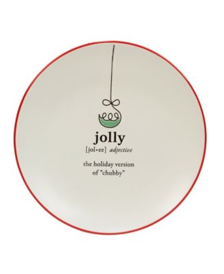 Christmas Fun Sayings 8.5" Dessert Plates Set of 6