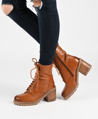 Women's Malle Lace Up Lug Sole Combat Booties