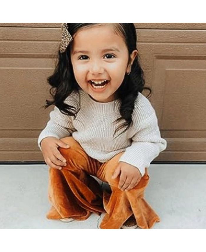 Bailey's Blossoms Toddler Girls Lina Pleated Velour Bell Bottoms Macy's