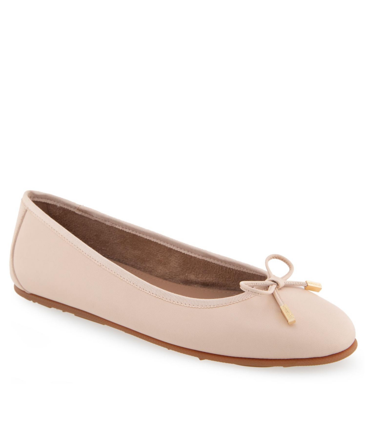 Shop Aerosoles Women's Pia Casual Ballet Wedge In Natural Leather