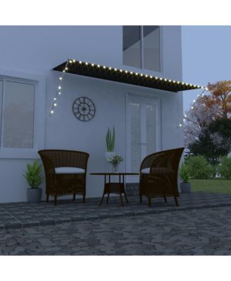 Retractable Awning with LED 157.5"x59.1" Anthracite