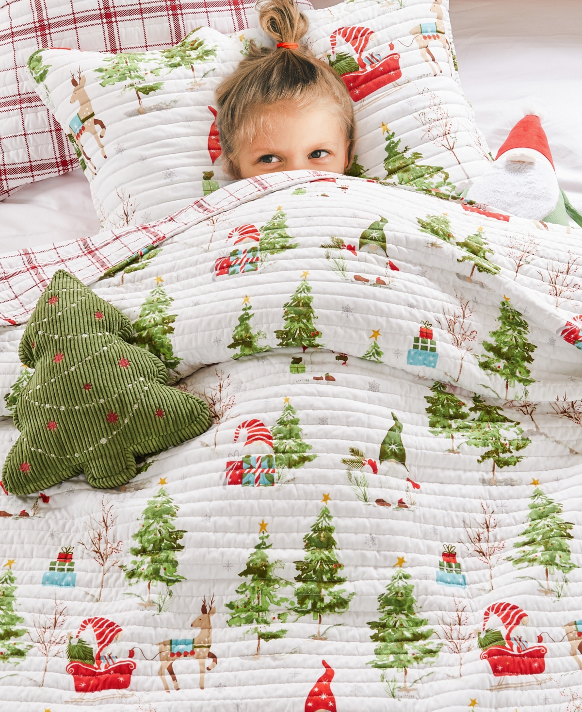 Levtex Gnome Forest 3-pc. Quilt Set, King/california King In Green