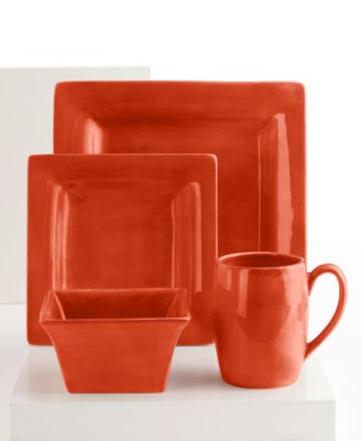 Espana Tabletops Unlimited Dinnerware, Square 4 Piece Place Setting