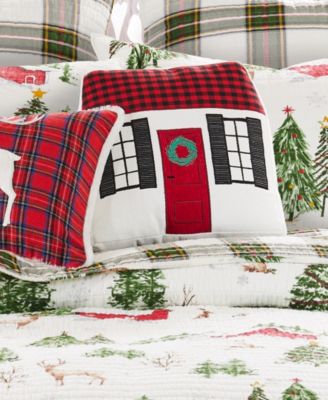 Tatum Pines Holiday House Decorative Pillow, 14" x 13"