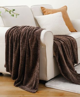 Lifestyle Solid Woven Micro Chenille Throw, 51" x 67"
