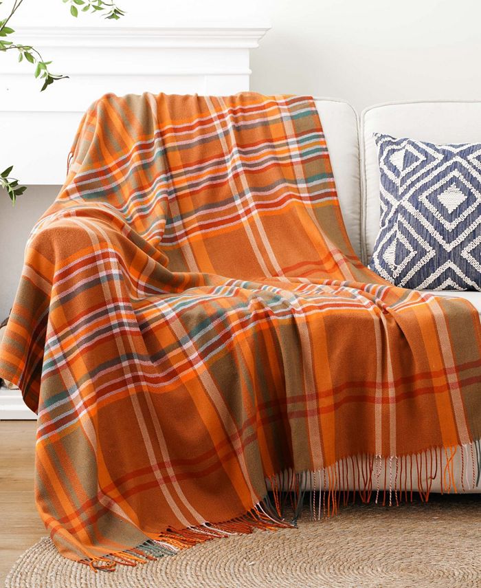 Battilo Lifestyle Plaid Acrylic Throw, 50" x 60" Macy's