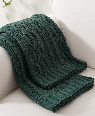 Lifestyle Cable Knit Chenille Throw, 51" x 67"