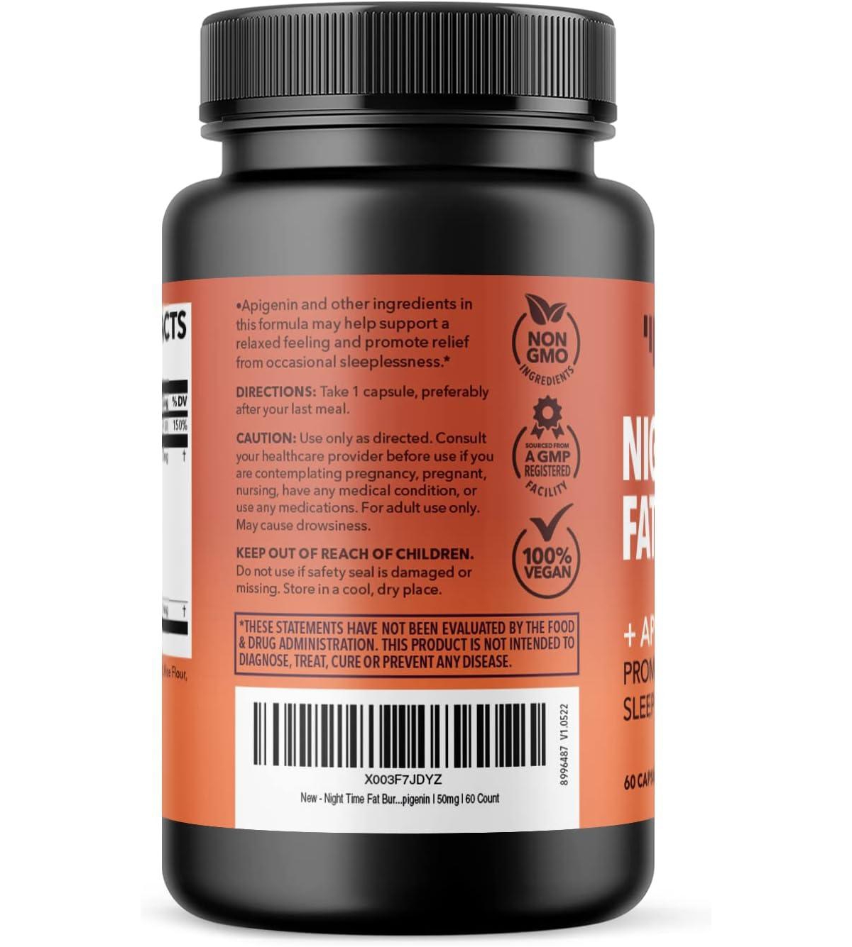 Havasu Nutrition Night Time Fat Burner + Apigenin Capsules, Havasu Nutrition, 60ct
