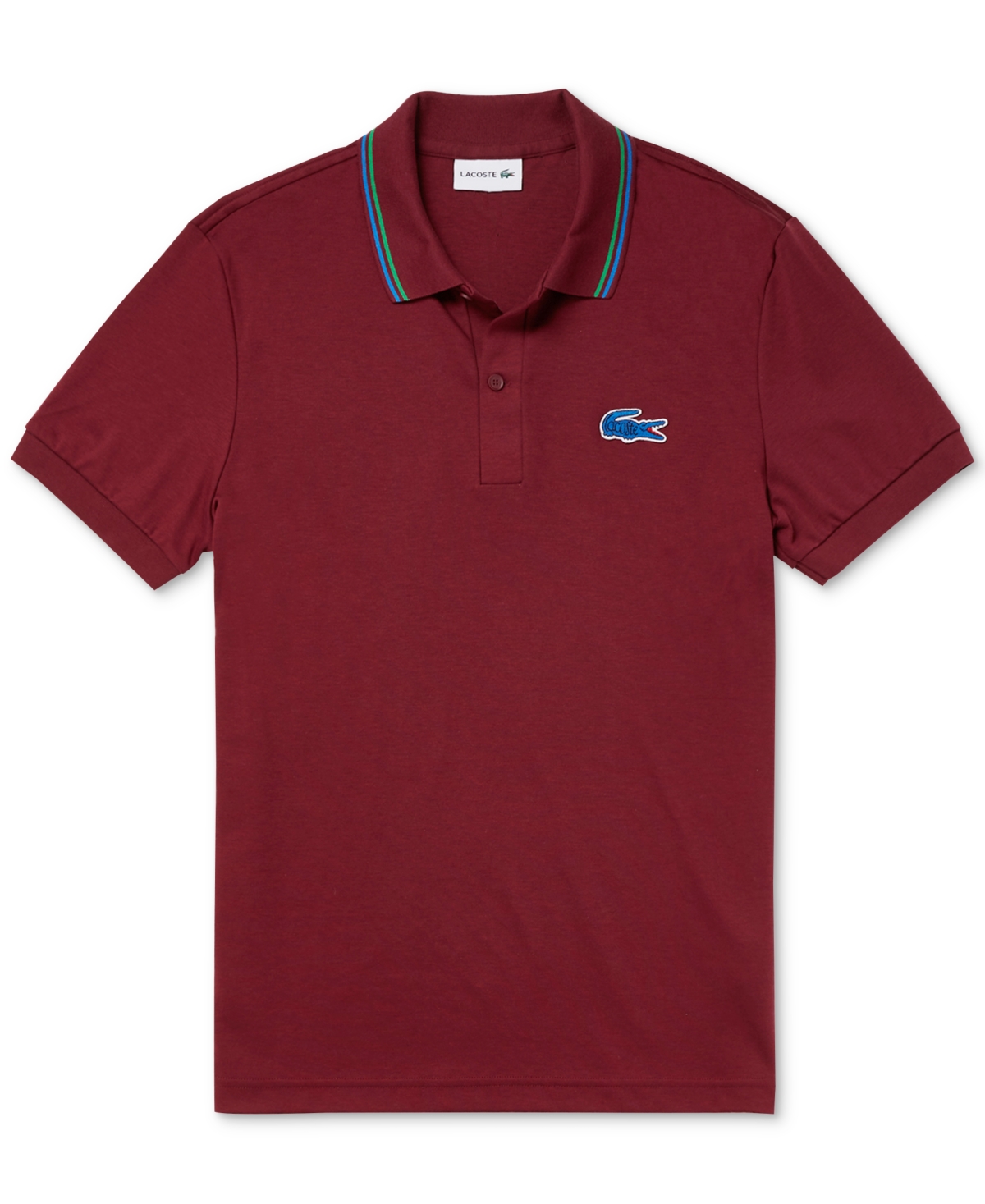 Lacoste Men's Regular-fit Ribbed Polo, Created For Macy's In Yup