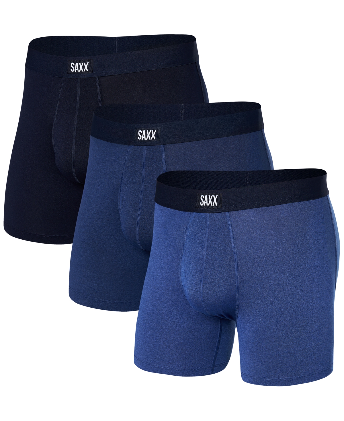 Saxx Men's Daytripper Relaxed Fit Boxer Briefs Â 3pk In Sprt Blu Htr,blbrry,mrtme