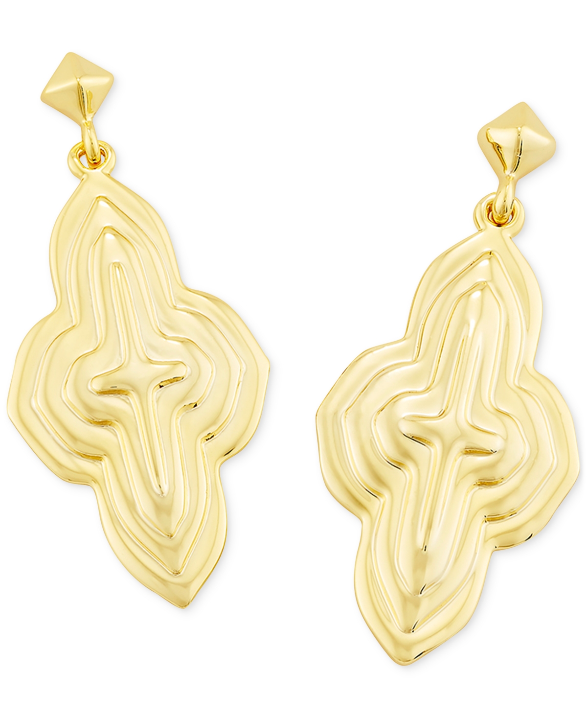 Kendra Scott Elongated Medallion Drop Earrings In Gold