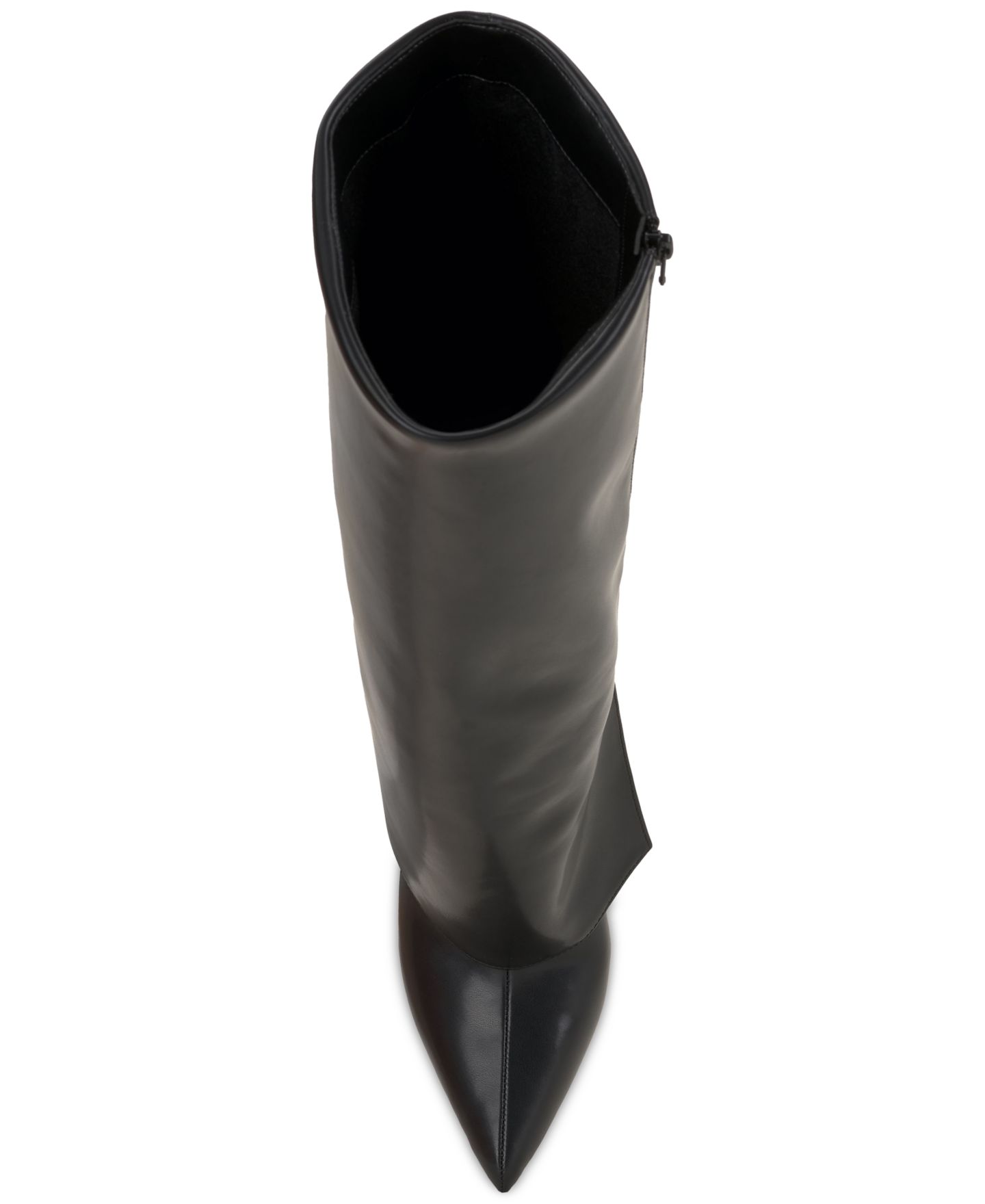 Женские ботинки I.N.C. International Concepts Skylar Fold Over Cuffed Dress Boots, Regular & Wide Calf, цвет: Чёрный гладкий — фото 5