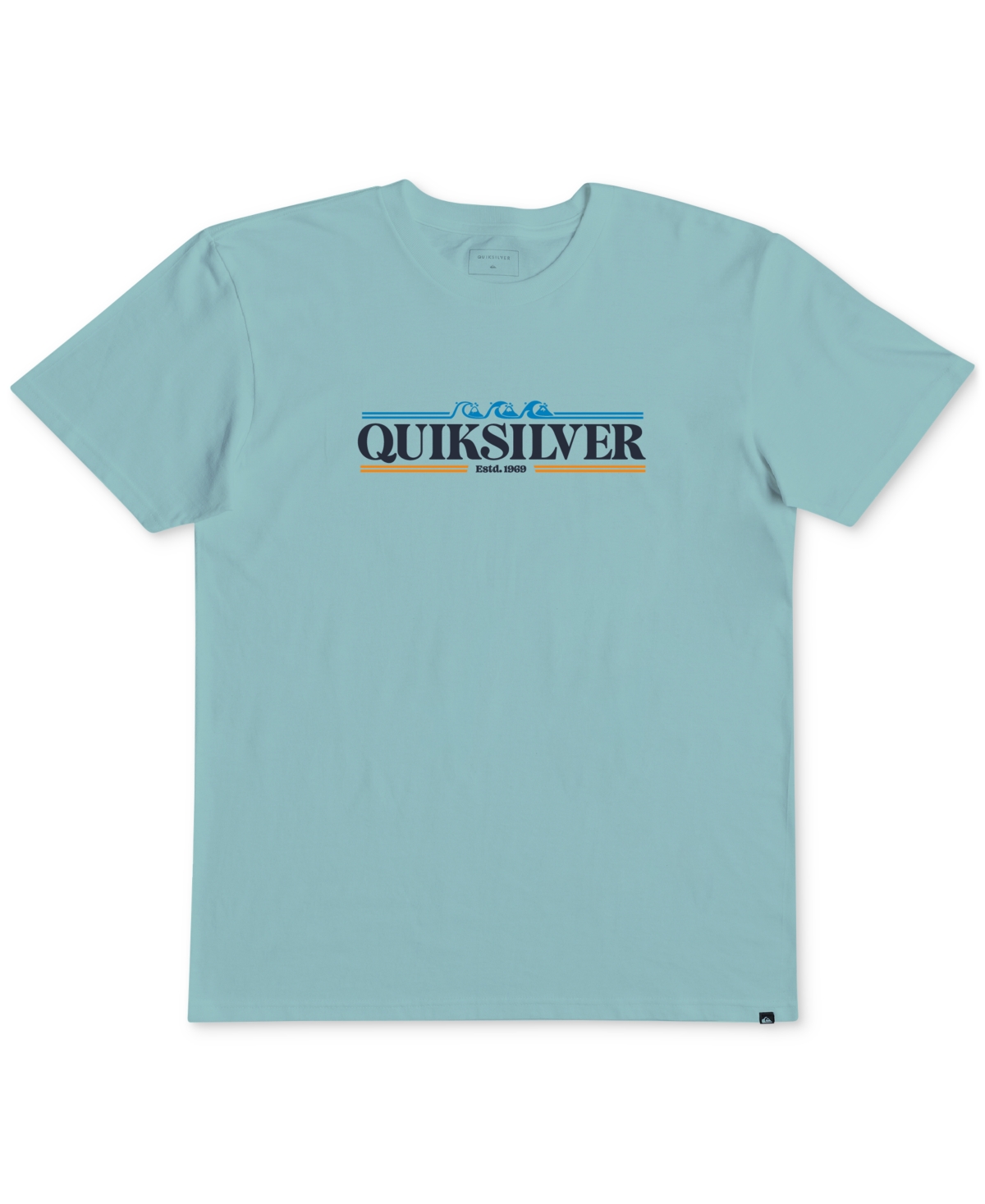 Shop Quiksilver Big Boys Regular-fit Gradient Lines Logo T-shirt In Pastel Turquoise