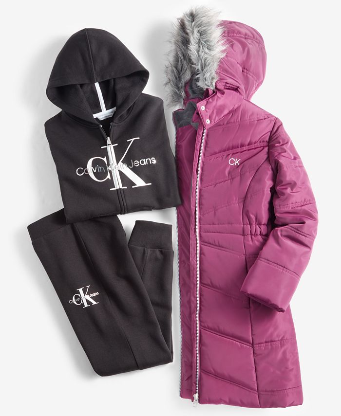 Michael kors big girls stadium length puffer jacket deals