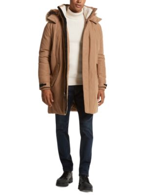 Michael Kors - Men's Faux-Fur-Trim Hooded Parka