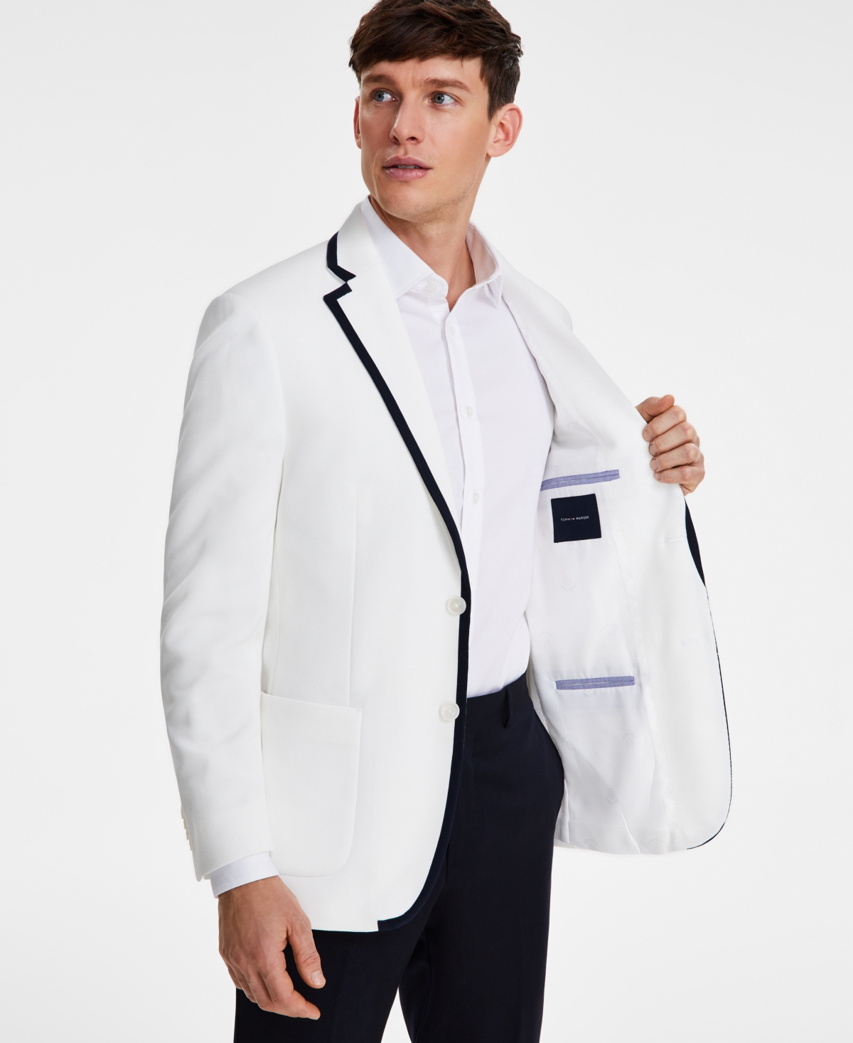 Tommy Hilfiger Men's Modern-Fit Tipped Weave Sport Coat