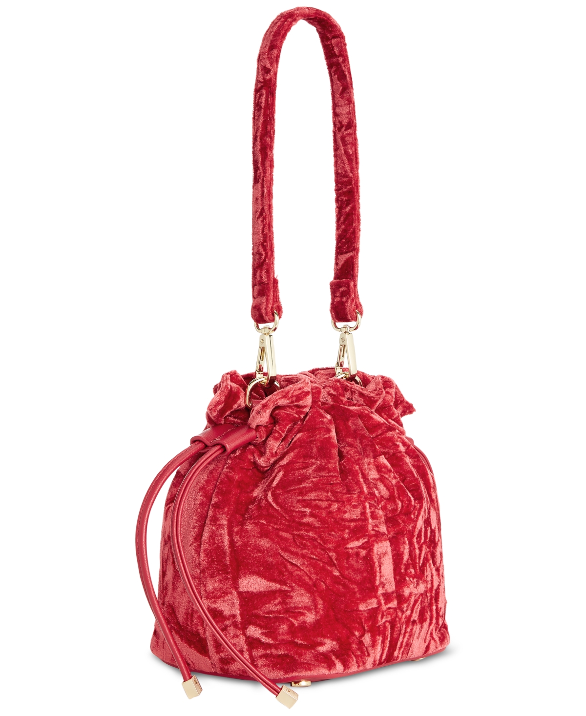 Shop Inc International Concepts Meliss Small Velvet Bucket Bag, Created For Macy's In Black Velvet