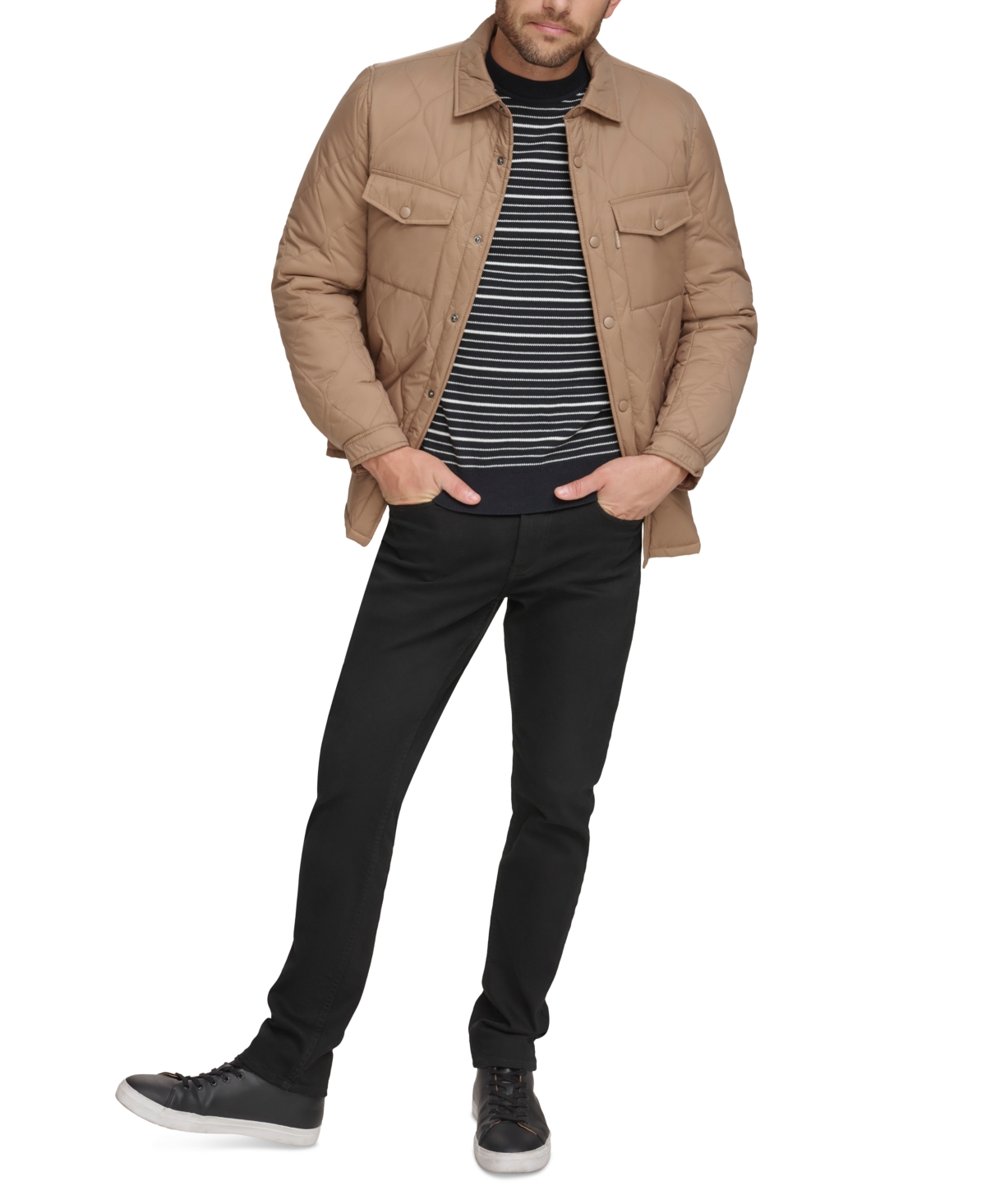 Calvin Klein Men's Onion Quilted Shirt Jacket