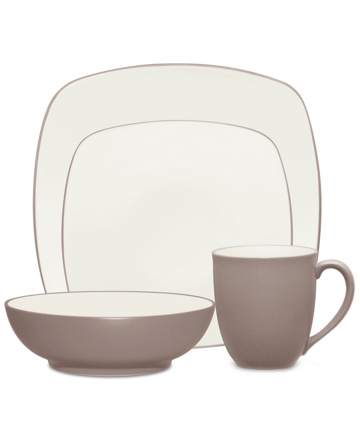 Noritake Colorwave Square 4 Piece Place Setting In Clay