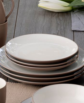 Unique, Meilun Meihuan Colorwave Graphite Black Stoneware Coupe Salad Plate 8 1 4 In Set Of 4 By Noritake