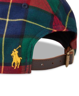 Polo Ralph Lauren Men's Triple-Pony Plaid Flannel Ball Cap