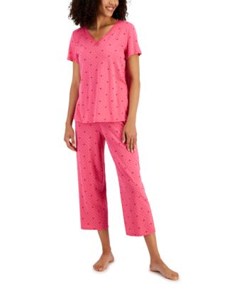 Charter Club Women's 2-Pc. Cotton Cropped Pajamas Set, Created for Macy ...