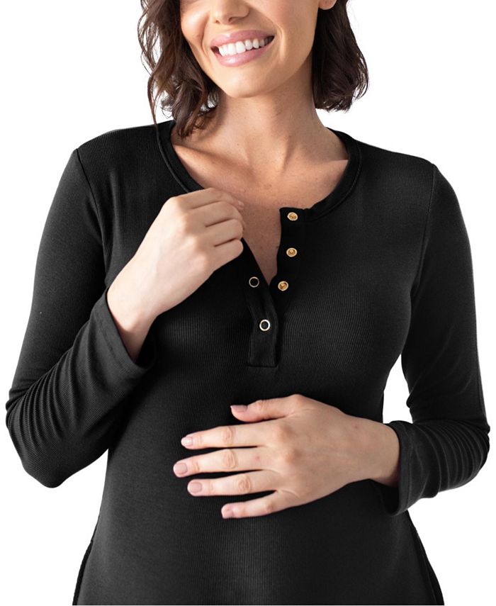 Kindred Bravely Maternity Betsy Ribbed Nursing Nightgown Macy's
