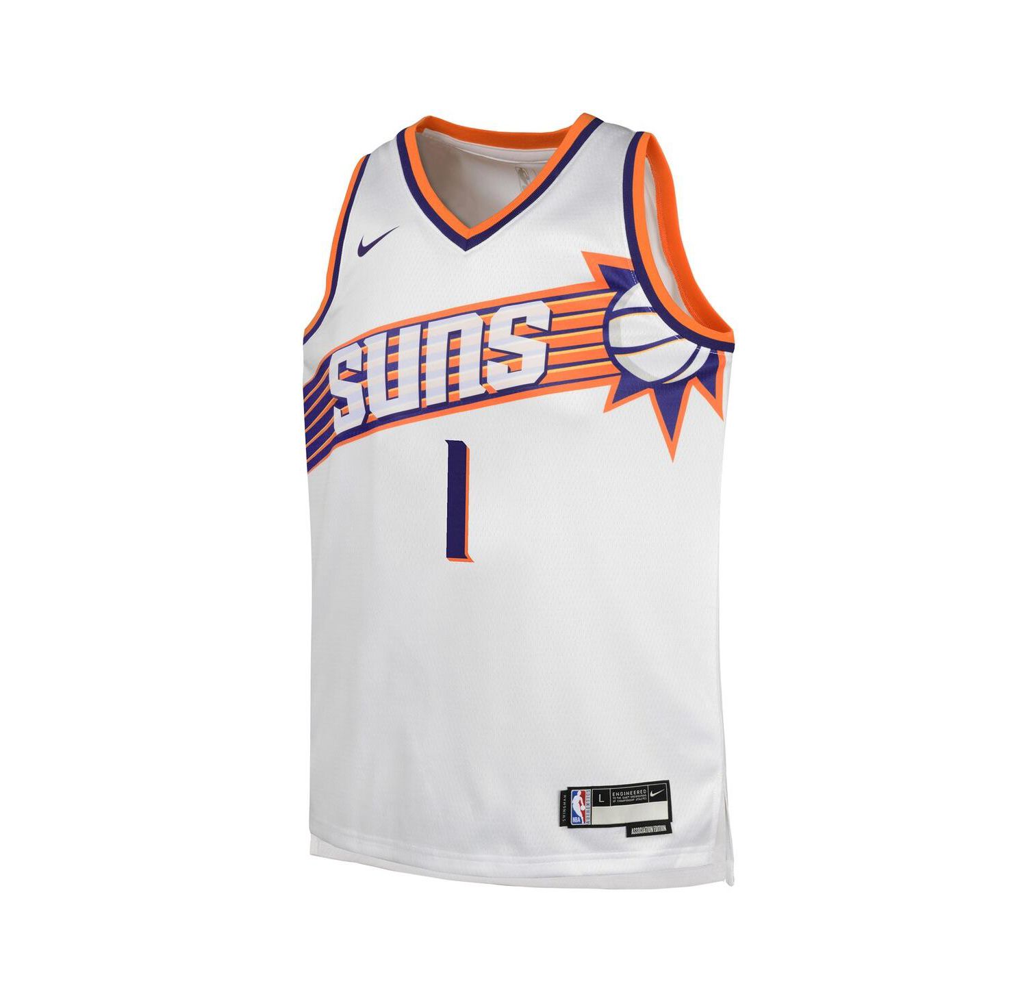 Big Boys Devin Booker White Phoenix Suns Swingman Jersey - Association