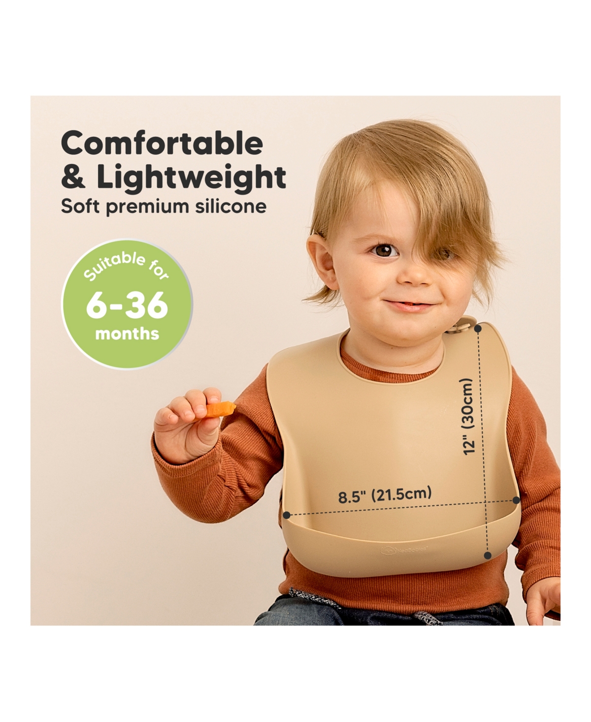 KeaBabies 2-Pack Silicone Bibs For Babies, Food Grade Silicone Baby Bibs for Eating, Feeding, Toddler Bibs, Boys, Girls